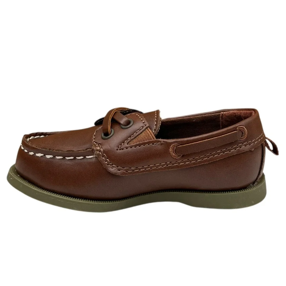 Carter's Toddler Boys Boat Shoes Size 9 Brown Slip-On Casual‎ Classic Style